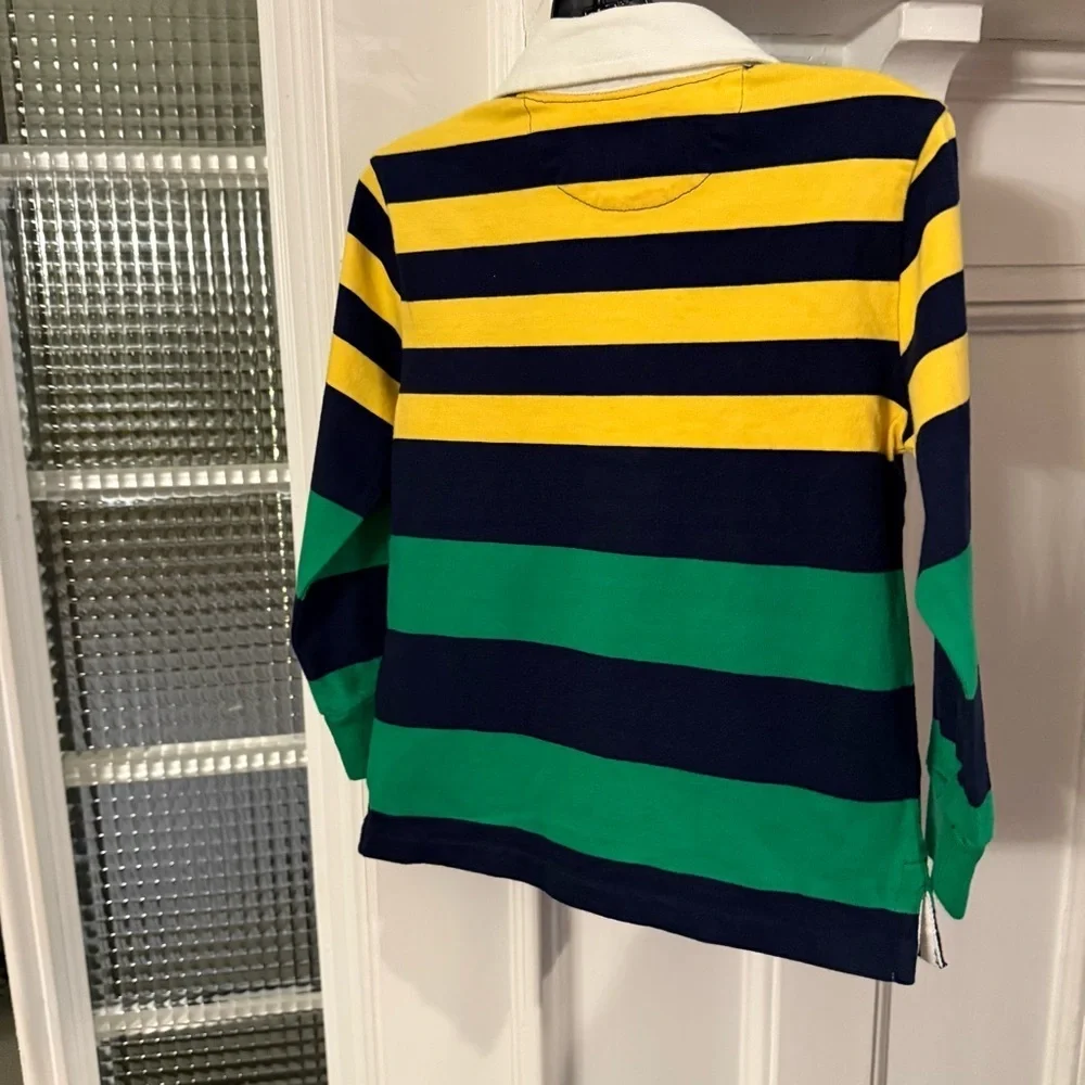 Ralph Lauren Boys RUGBY Shirt Long Sleeves, Multi Color Stripes Sz 3 NWOT